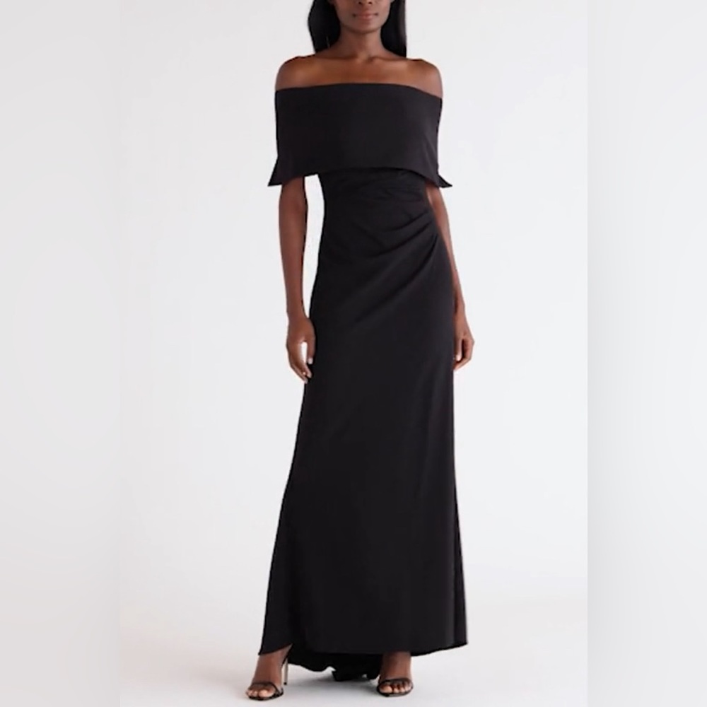 Vince Camuto Ruched Off the Shoulder Gown